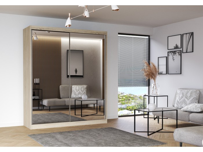 Гардероб с плъзгащи врати Multi 20 (дъб сонома) (203 см)